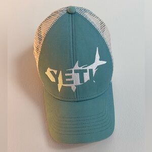 YETI Aqua and White Mesh Cap